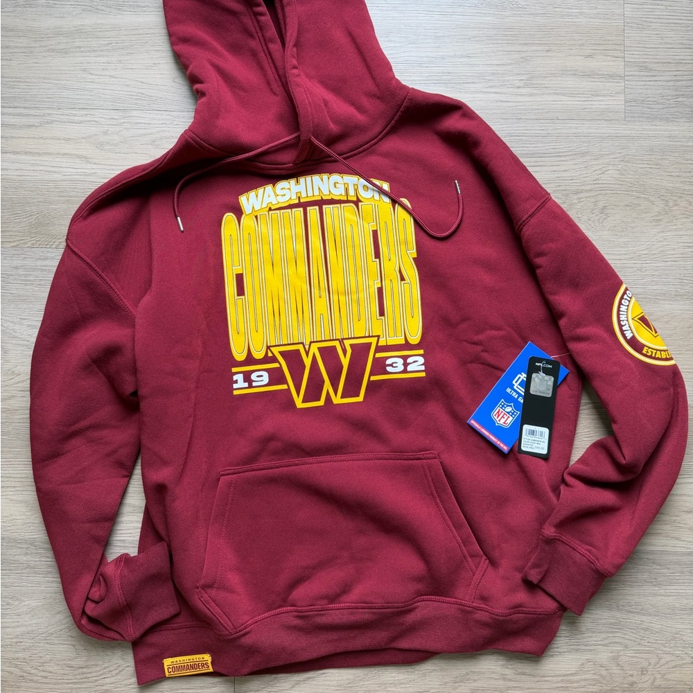 New Era Washington Commanders Burgundy Hoodie